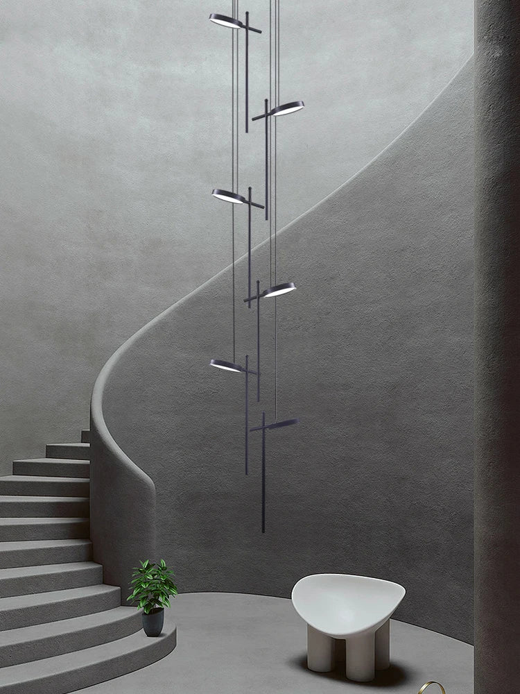 lustre moderne suspendu en acrylique design créatif 2023 à LED - vue 4 sur 17