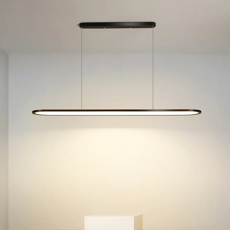 lustre moderne nordique simple led rectangulaire pour bar - vue 3 sur 22
