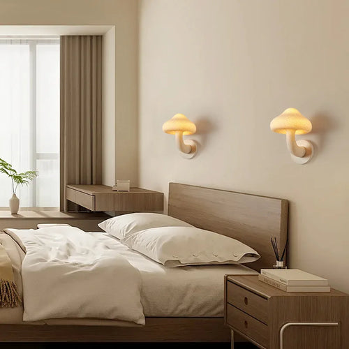 applique murale champignon style crème design nordique intérieur extérieur - vue 4 sur 5