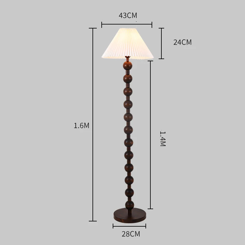 lampadaire en bois haut de gamme pour décoration intérieure rétro - vue 8 sur 8