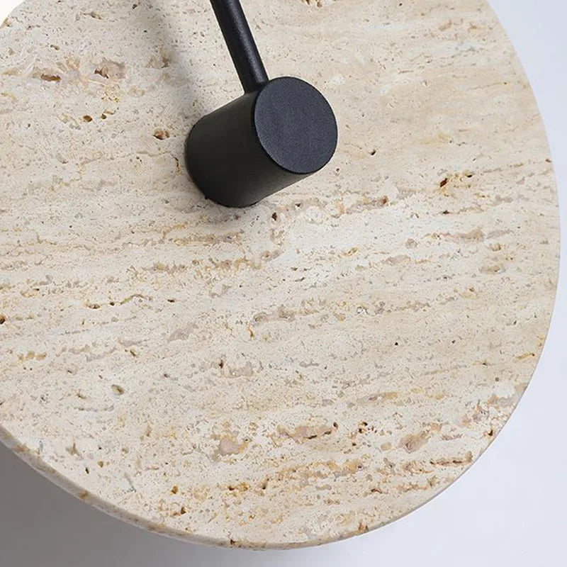 applique murale led ronde en pierre métal noir pour hôtel boutique escaliers - vue 5 sur 9