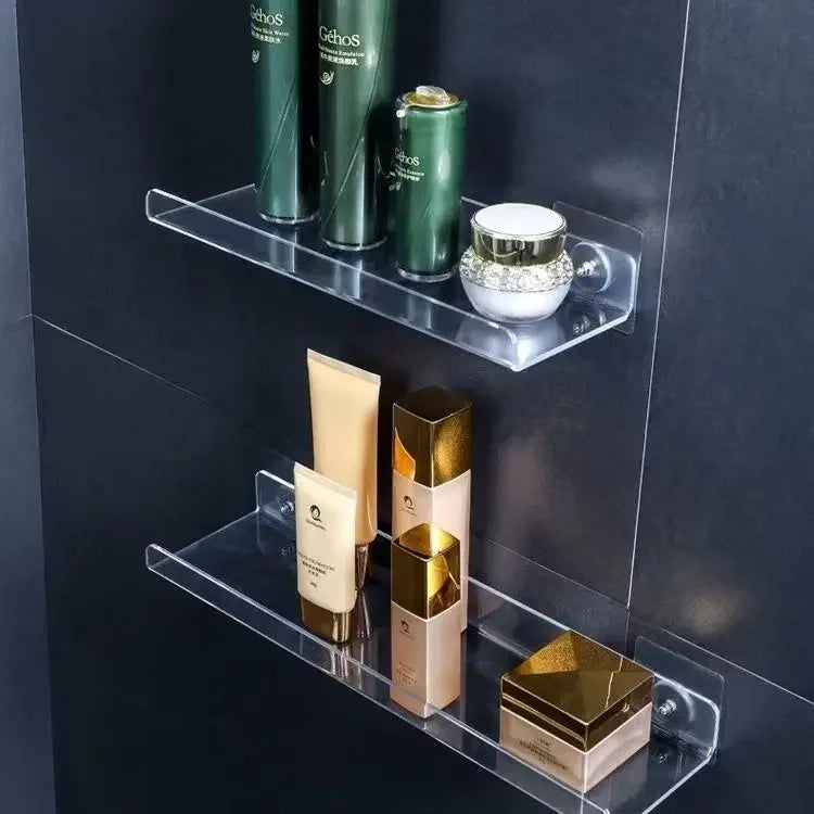 étagère murale flottante en acrylique transparent pour rangement organisé - vue 4 sur 57