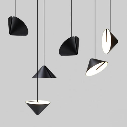 Suspension design led cône en métal moderne nordique intérieur