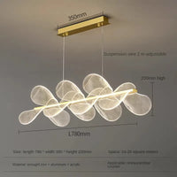 lustre en acrylique minimaliste design créatif à pétales