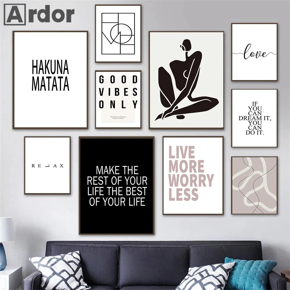 citations de motivation nordiques pour décoration murale moderne - vue 2 sur 7