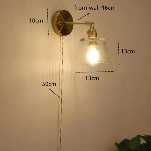 applique murale rotative en verre style nordique japonais avec miroir - vue 18 sur 18