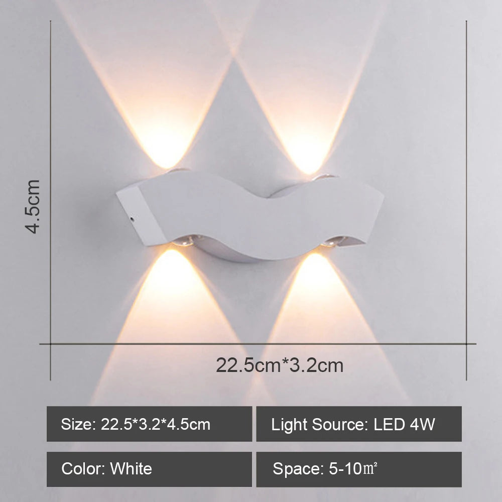 Applique murale LED nordique en aluminium - vue 8 sur 8
