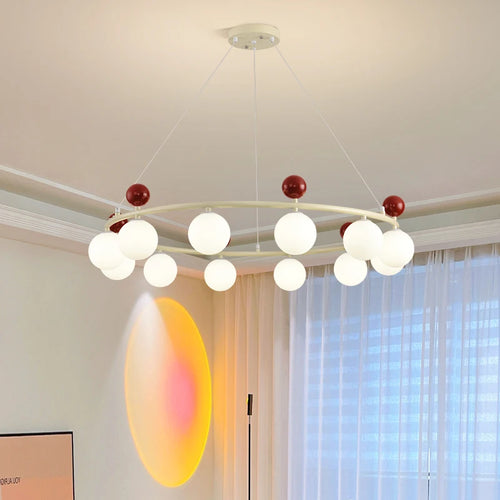 lustre en verre et métal 	 style éclairage dynamique - vue 2 sur 15