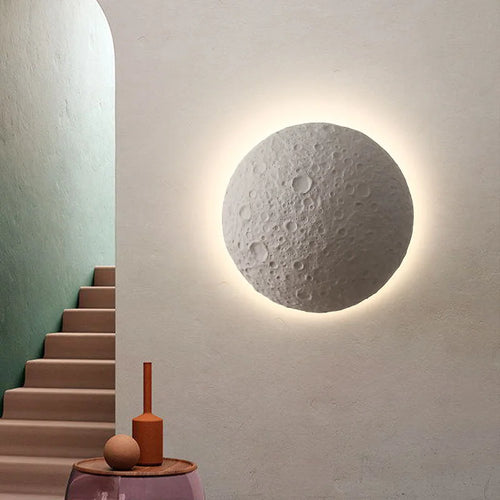 applique murale simulation lune led pour villa créative - vue 3 sur 6