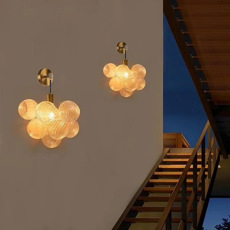 applique murale design en verre avec boules pour intérieur moderne - vue 3 sur 8