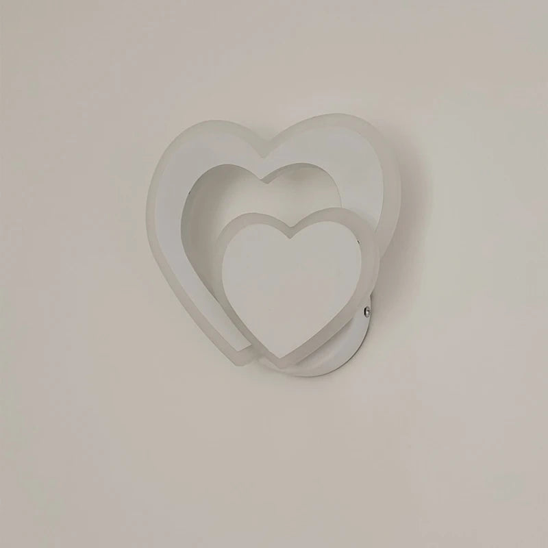 applique murale led design coeur nordique moderne - vue 5 sur 8