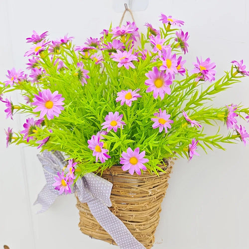 panier de fleurs artificielles couronne de printemps pour décoration de Pâques - vue 6 sur 10