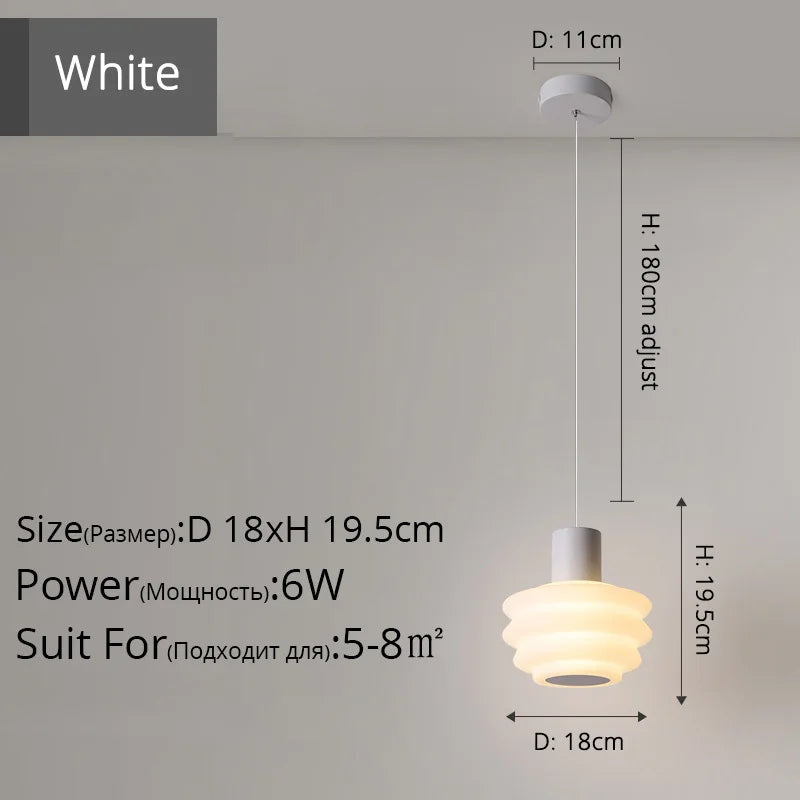 lustre nordique créatif à tête unique moderne - vue 10 sur 12