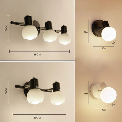 applique murale rotative moderne pour déco intérieure et éclairage - vue 3 sur 16