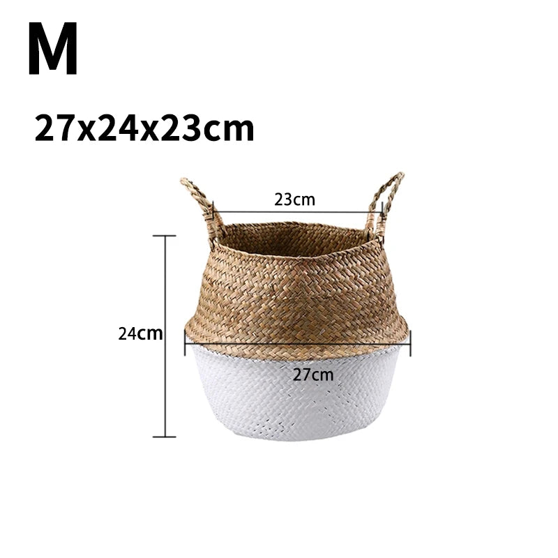 panier en osier suspendu pour rangement et décoration maison - vue 12 sur 13