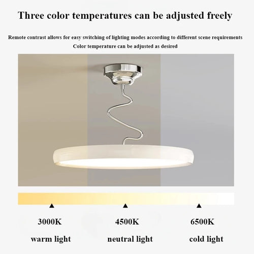 lustre moderne simple style nordique en aluminium avec lumières LED - vue 6 sur 18