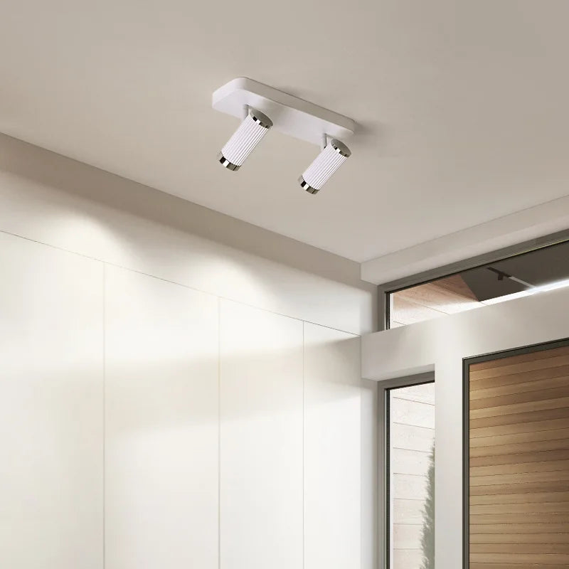 Surface Mount Cloakroom Ceiling Lamps 350 Degree Adjustable LED Spotlight Living Room Aisle Hallway Stair Ceiling Light White - vue 3 sur 14