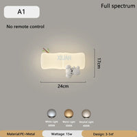 applique murale led singe panda pour enfants