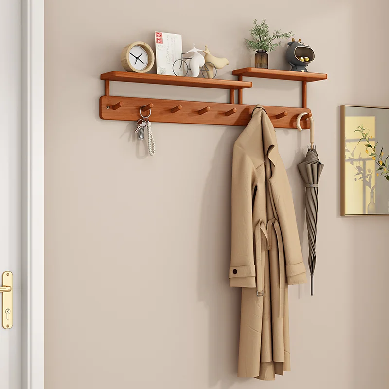 portemanteaux en bambou double couche pour rangement créatif - vue 6 sur 10