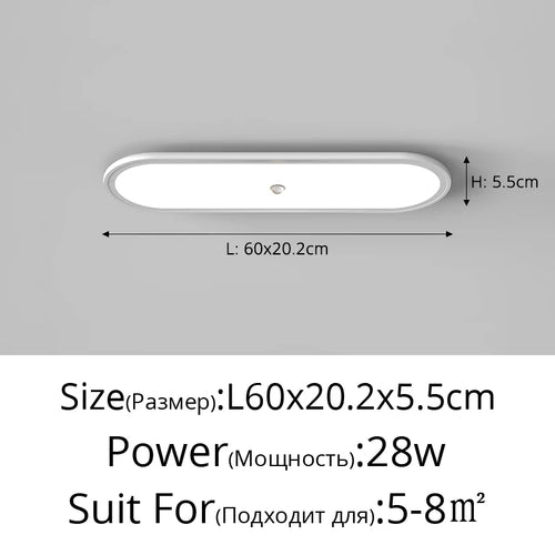 plafonnier led ultra-mince avec capteur de corps humain - vue 16 sur 20