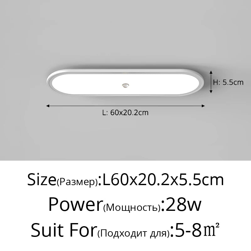 plafonnier led ultra-mince avec capteur de corps humain - vue 16 sur 20