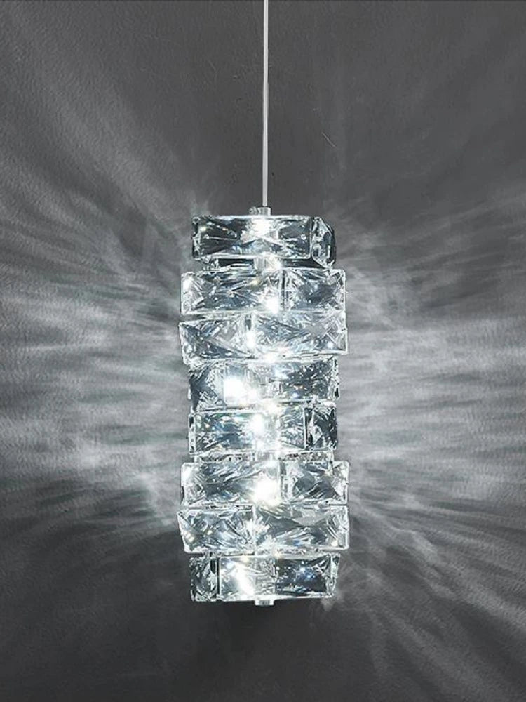 lustre moderne léger en cristal pour intérieurs élégants et contemporains - vue 5 sur 9