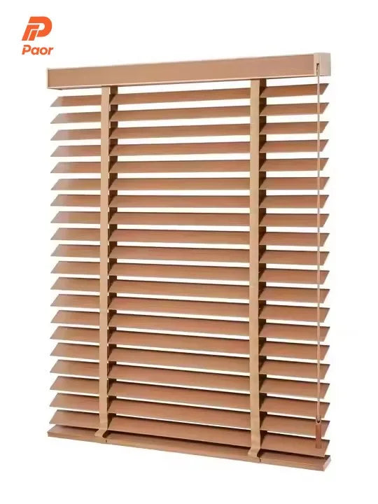 Store vénitien en bois horizontal réglable pour fenêtres - vue 4 sur 17