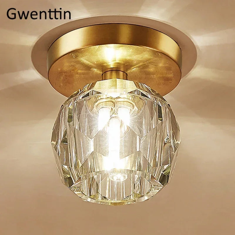 plafonnier moderne en cristal pour décoration intérieure élégante - vue 5 sur 7