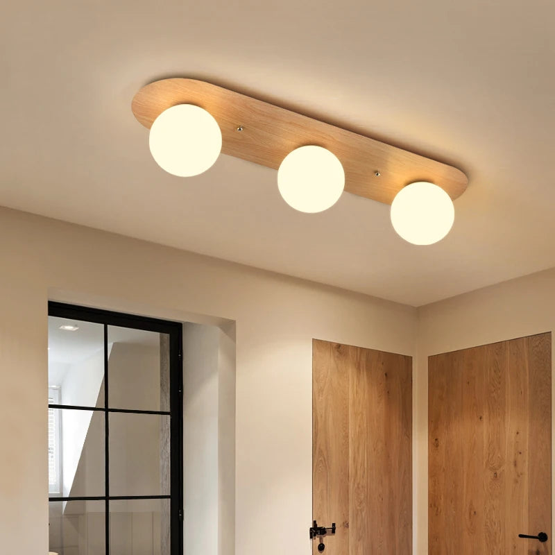 plafonnier moderne imitation bois pour espaces variés et design élégant