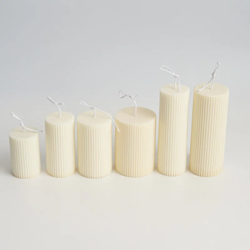moule cylindrique à rayures pour fabrication de bougies en acrylique - vue 4 sur 14