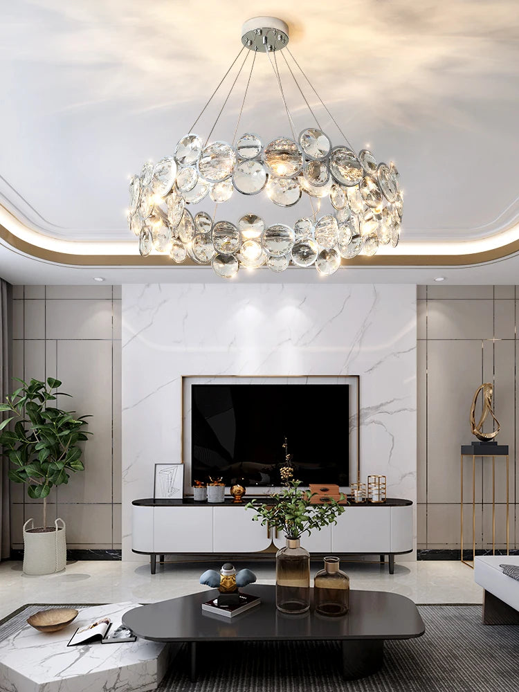 lustre en cristal k9 moderne pour décoration intérieure élégante - vue 1 sur 10