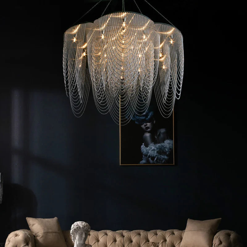 lustre moderne artistique pour décoration intérieure luxueuse - vue 3 sur 12