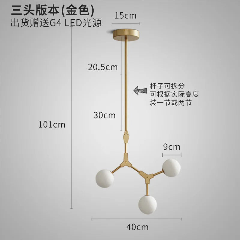 lustre moderne décoratif pour un intérieur nordique élégant - vue 11 sur 16