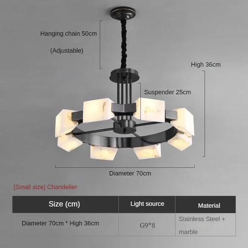 suspension moderne en marbre espagnol pour intérieur élégant