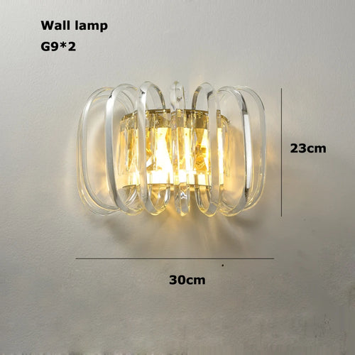 lustre à led en verre cristal art déco intensité variable nouvelle tendance - vue 17 sur 17