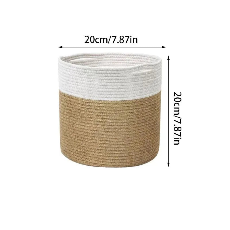 panier en corde de coton pour plantes et rangement intérieur - vue 11 sur 12
