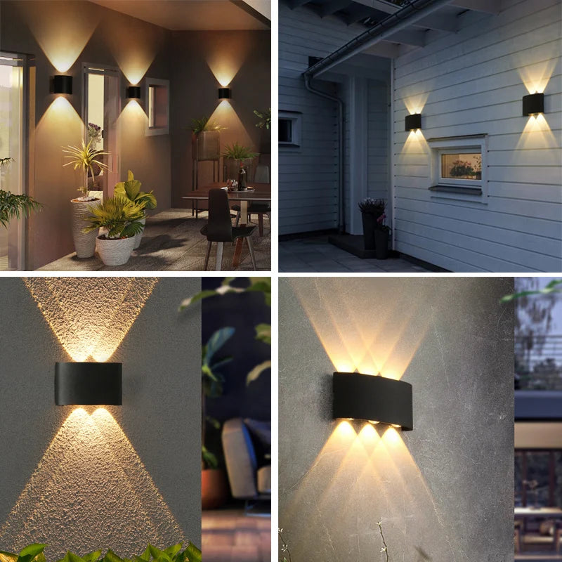 applique murale extérieure led luminaire étanche pour jardin décoratif - vue 6 sur 14