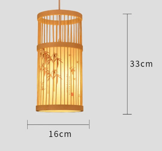 lustre en bambou de style chinois tissage à la main - vue 24 sur 30