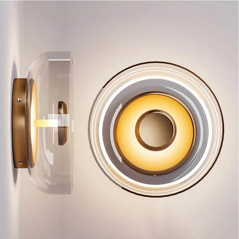 Applique murale intérieure nordique moderne en verre Led bol éclairage salon chevet applique murale couloir escaliers allée balcon décor lampes - vue 1 sur 9