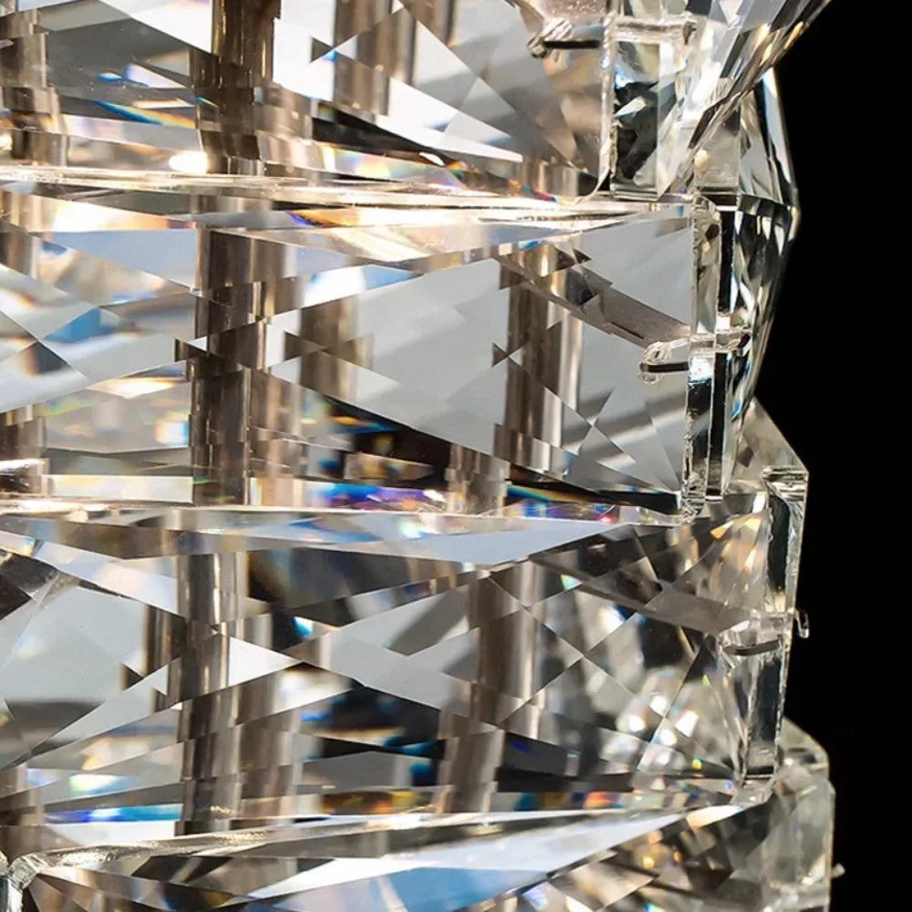 lustre led moderne en cristal de luxe adapté à l'intérieur - vue 5 sur 11