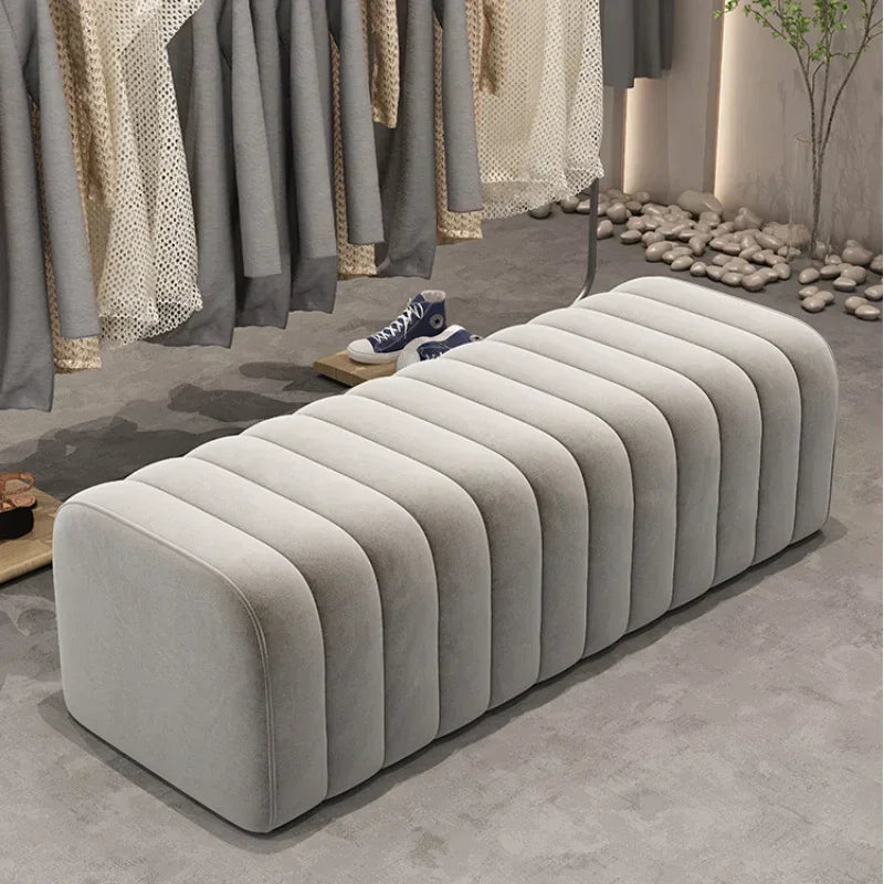 banc à chaussures design moderne avec repose pieds doux et confortable - vue 3 sur 26