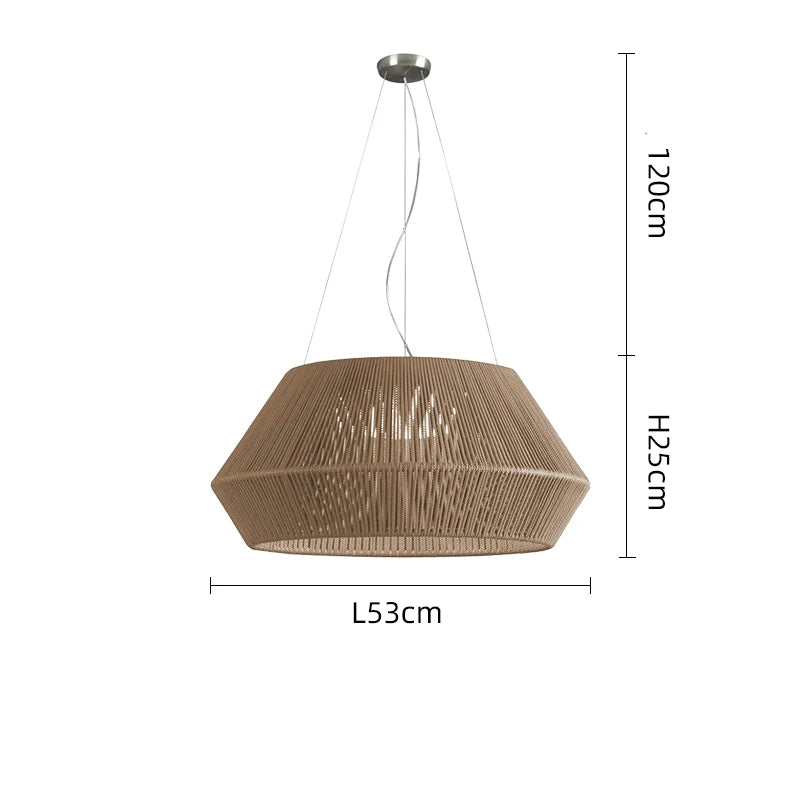 Suspension LOFT japonais rétro en bois bambou design - vue 13 sur 24