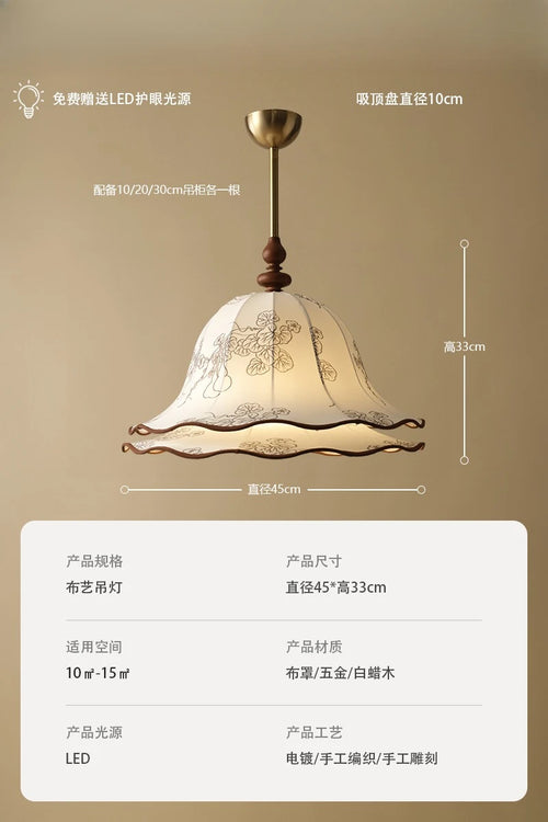suspension décorative en tissu médiéval design français pour ambiance chaleureuse - vue 8 sur 8