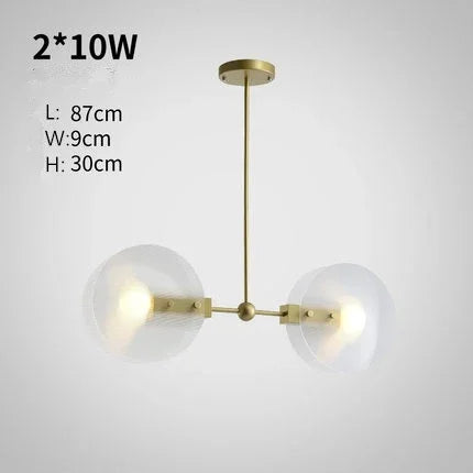 lustre led en verre nordique tables alimentaires lampes suspendues luminaires décoratifs - vue 11 sur 14
