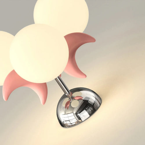 plafonnier enfants roses LED de boule de lune mignonne moderne chaude chambre de princesse romantique petite fille de chambre - vue 7 sur 8