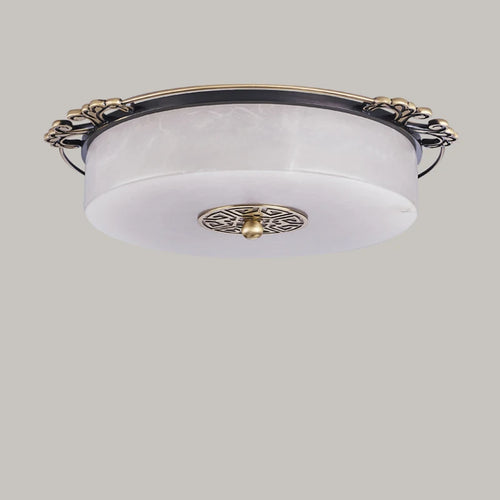 plafonnier Luxe Europe circulaire marbre Led Grand ménage chambre salon balcon couloir allée Illuminaire - vue 2 sur 7