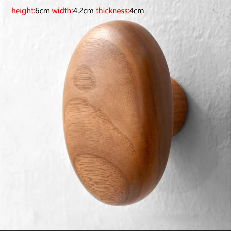 porte-manteau mural en bois naturel pour rangement décoratif - vue 5 sur 12