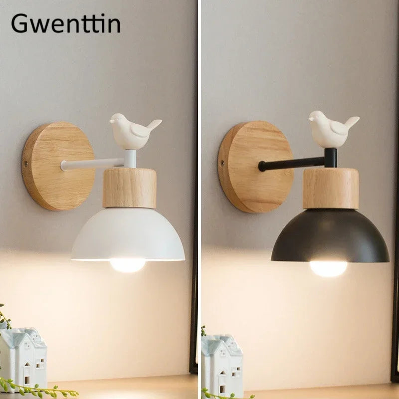 applique murale en bois design oiseau moderne pour décoration intérieure - vue 2 sur 12