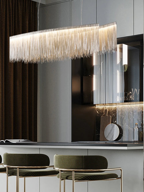 suspension design minimaliste avec pompon pour intérieur moderne - vue 3 sur 14