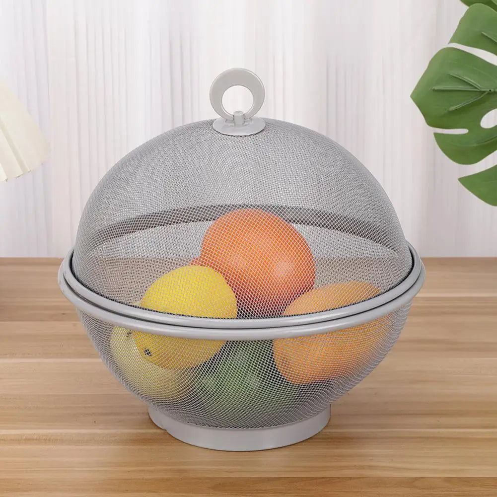panier à fruits en maille avec couvercle anti-mouches en acier inoxydable - vue 4 sur 12
